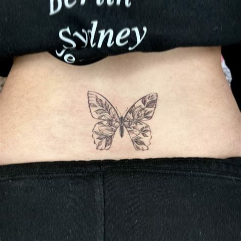 lower back butterfly tattoos|Beautiful Butterfly Lower Back Tattoo Ideas for Women